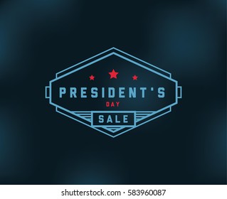 Presidents day. Vector typography, text or logo design. Usable for sale banners, greeting cards, gifts etc.