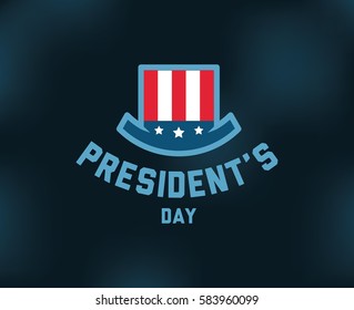 Presidents day. Vector typography, text or logo design. Usable for sale banners, greeting cards, gifts etc.