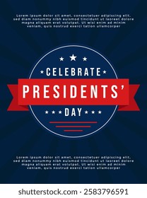 Presidents' greeting poster template background