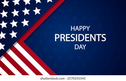 Presidents happy day banner, vector art illustration.