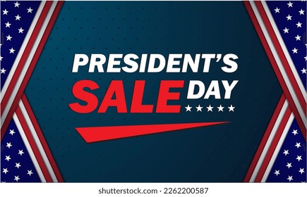 Presidents sale day background vector illustration