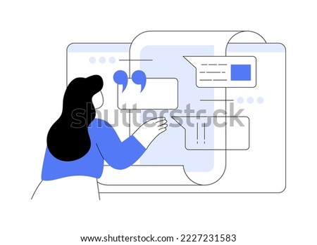 Press abstract concept vector illustration. Press about us, articles and publications, company mentions, website menu bar element, UI, corporate news, landing page, interface abstract metaphor.