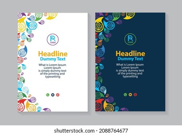 Presse-Werbung, Plakat, Flyer, Broschüre, Cover-Design-Layout, Vektorvorlage in A4-Größe