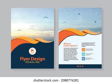 Press ad, poster, flyer, pamphlet, brochure, cover design layout, vector template in A4 size