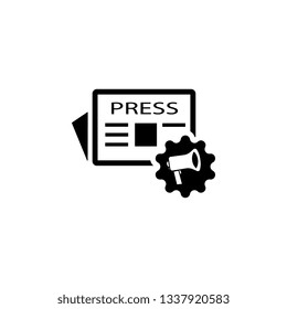 press, advertisement, icon. Element of web for mobile concept and web apps illustration. Icon for website design and development, app development. Premium icon