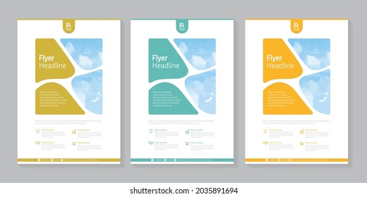 Pulse como, póster, volante, folleto, folleto, diseño de portada, plantilla vectorial en tamaño A4