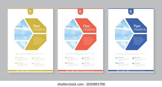 Press as, poster, flyer, pamphlet,  brochure, cover design layout, vector template in A4 size
