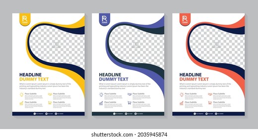 Press as, poster, flyer, pamphlet,  brochure, cover design layout, vector template in A4 size