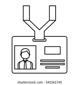 Press badge id isolated icon vector illustration design
