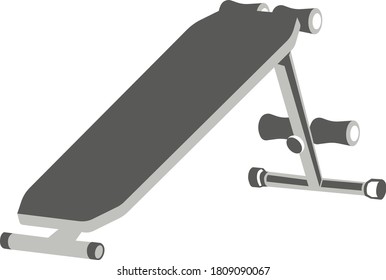 Press bench. Sports equipment isolated on white background. Vector illustration.