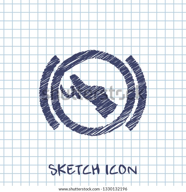 Press break pedal warning vector hmi dashboard sketch\
icon 