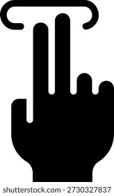 pressionar botão ícone de glifo ilustração vetor