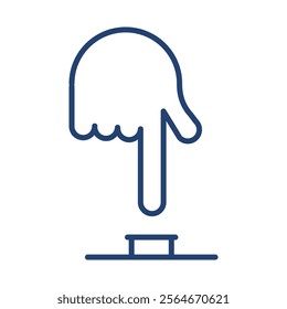 Press button icon Outline icon sign