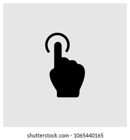 Press button icon in trendy flat style isolated on grey background, modern symbol vector illustration for web