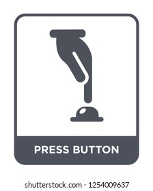 press button icon vector on white background, press button trendy filled icons from Hands and guestures collection, press button simple element illustration