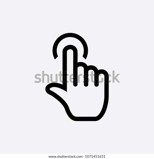 Press Button Vector Icon Stock Vector Royalty Free