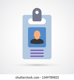 Press card badge trendy color icon. Vector eps 10