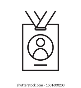 Press card icon design. Press card icon in flat style design. Vector illustration.
