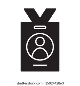 Press card icon design. Press card icon in flat style design. Vector illustration.