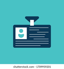 Icono de tarjeta de prensa diseño plano en color azul