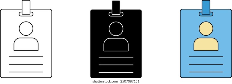 Tarjeta de Prensa, tarjeta de identificación en estilo forrado, aislado y coloreado. Ilustración vectorial