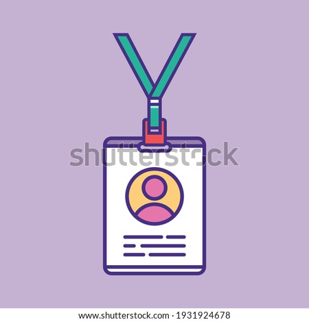 Press card vector icon. Id card badge simple line illustration. Symbol, logo illustration. Cardholder identity sign