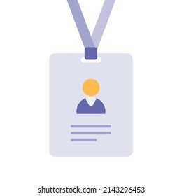 Press card vector icon. Modern style sign for mobile concept and web design. Id card badge simple line vector icon. Identity badge vector icon free to edit. User badge, employee symbol mockup.
