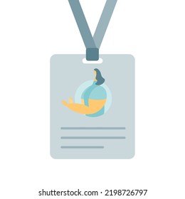 Press card vector icon. Modern style sign for mobile concept and web design. Id card badge simple icon. Perfect vector illustration