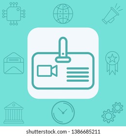 Press card vector icon sign symbol