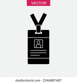 Icono de Vector de tarjeta de Prensa, ilustración de estilo de moda negra plana simple para Web y App.. eps