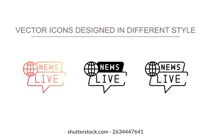 Press Channel icon design with white background stock illustration