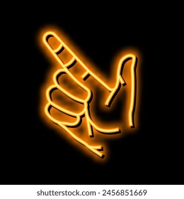 press click neon light sign vector. press click illustration