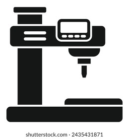 Press cnc machine icon simple vector. Equipment beam. Control production