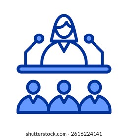 Press Conference Icon Element For Design