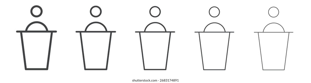 Icono de conferencia de Prensa Vector de ilustración de esquema