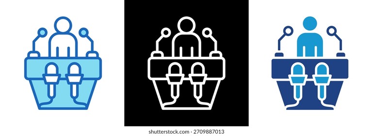 Prensa Conference Icon Ilustración vectorial triplestyle