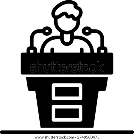 Press Conference Line Fill Style Icon