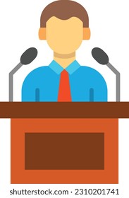 Press Conference vector icon. Can be used for printing, mobile and web applications.