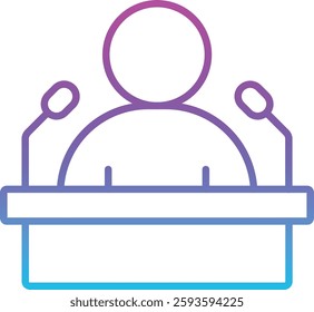 Press Conference vector icon. Can be used for printing, mobile and web applications.