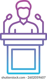 Press Conference vector icon. Can be used for printing, mobile and web applications.