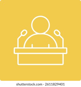 Press Conference vector icon. Can be used for printing, mobile and web applications.