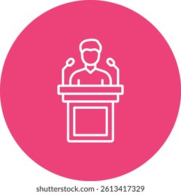 Press Conference vector icon. Can be used for printing, mobile and web applications.