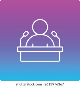 Press Conference vector icon. Can be used for printing, mobile and web applications.