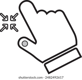 Press and drag finger icon