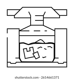 press equipment line icon vector. press equipment sign. isolated contour symbol black illustration