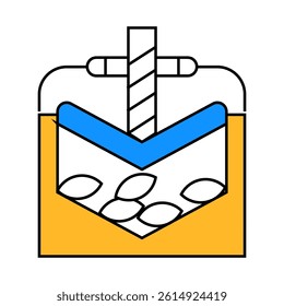press equipment line icon vector. press equipment sign. isolated symbol illustration