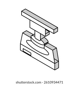 press equipment semiconductor manufacturing isometric icon vector. press equipment semiconductor manufacturing sign. isolated symbol illustration
