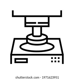 Press Equipment Semiconductor Manufacturing Line Icon Vector. Press Equipment Semiconductor Manufacturing Sign. Isolated Contour Symbol Black Illustration