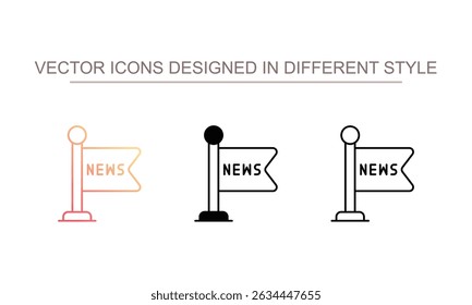 Diseño de icono de Prensa con fondo blanco Ilustración de stock