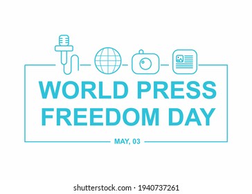 Press freedom day illustration. Easy to edit with vector file. Can use for your creative content. Especially about World Press freedom day campaign in this may.